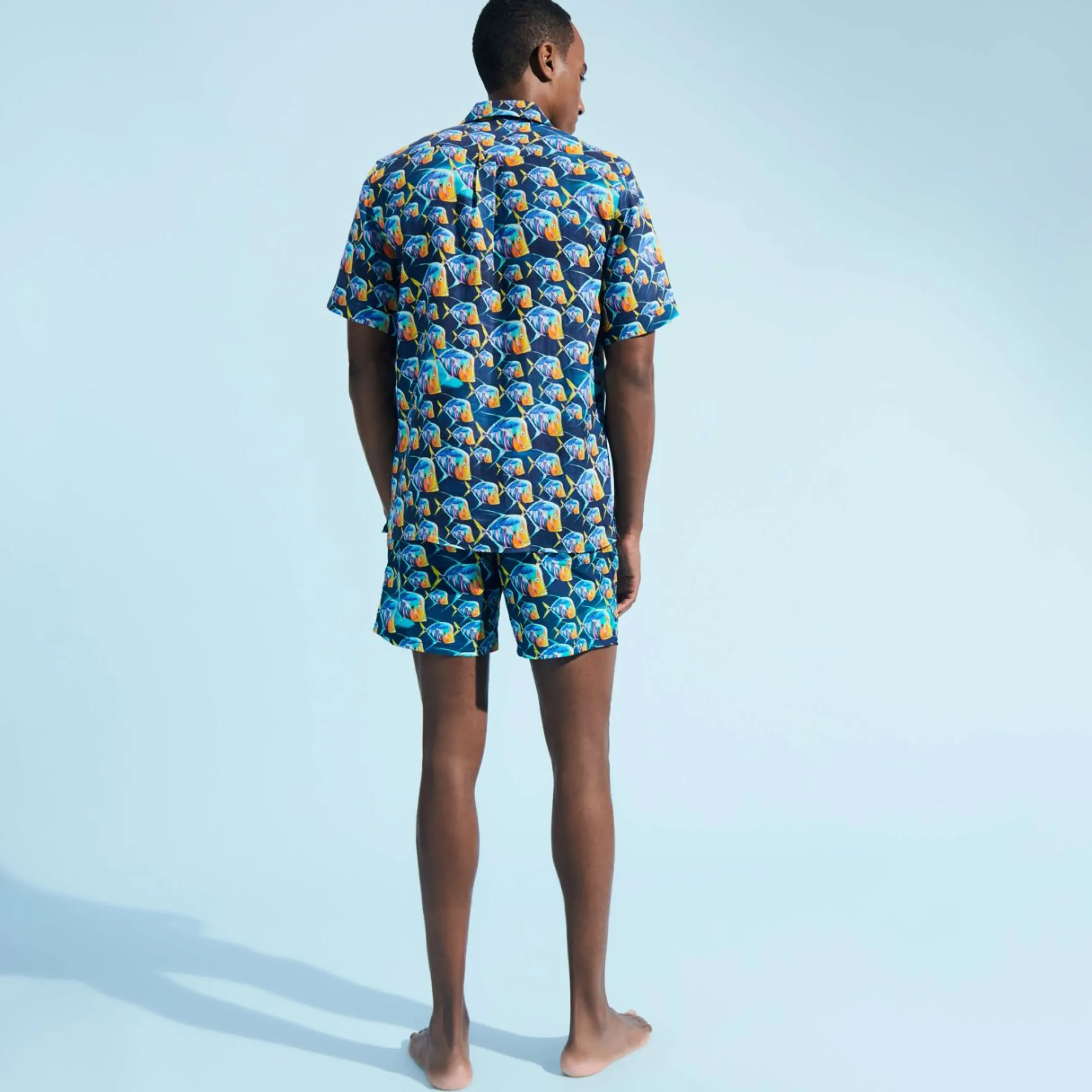 Homme Vilebrequin Chemises^Chemise Bowling En Lin Homme Piranhas