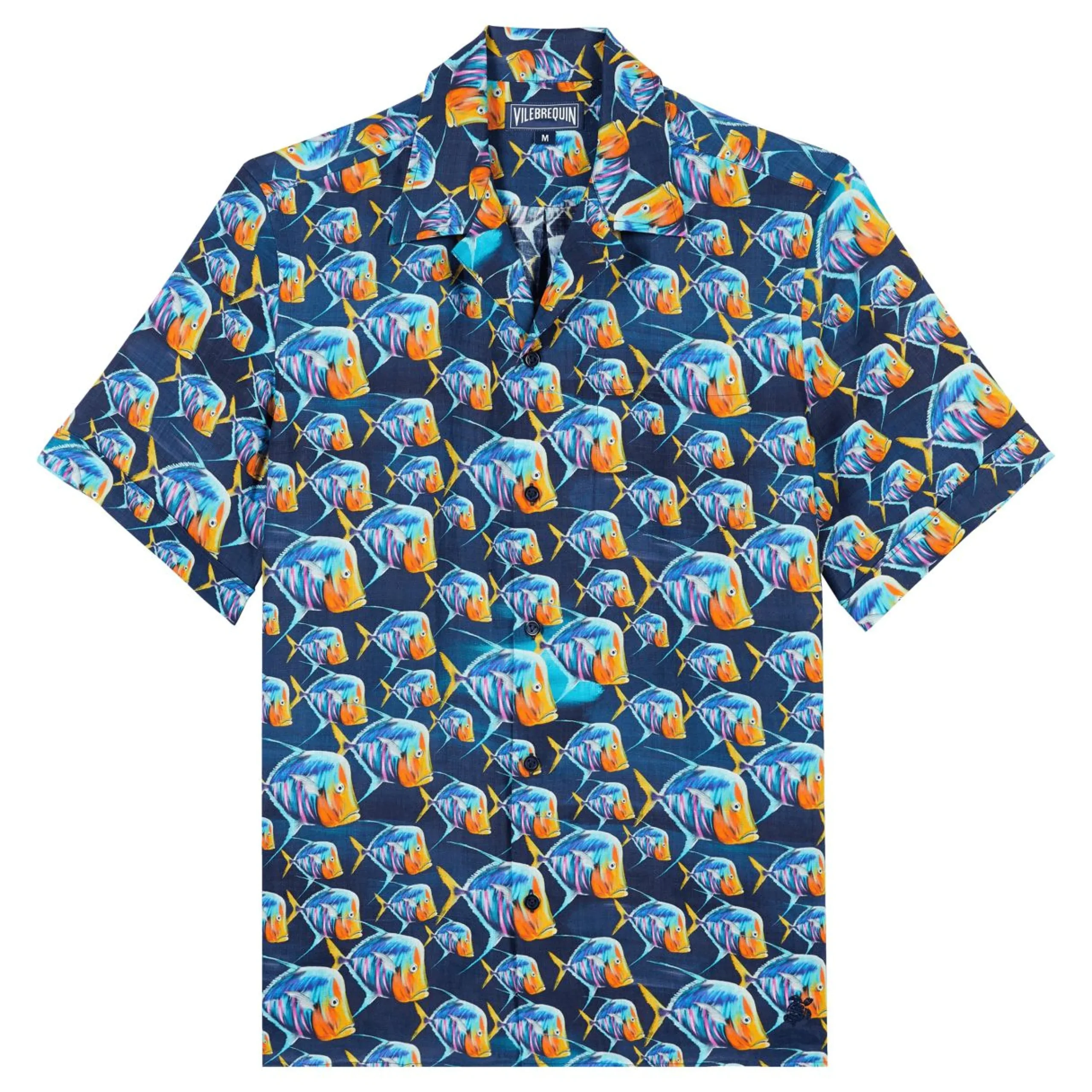 Homme Vilebrequin Chemises^Chemise Bowling En Lin Homme Piranhas