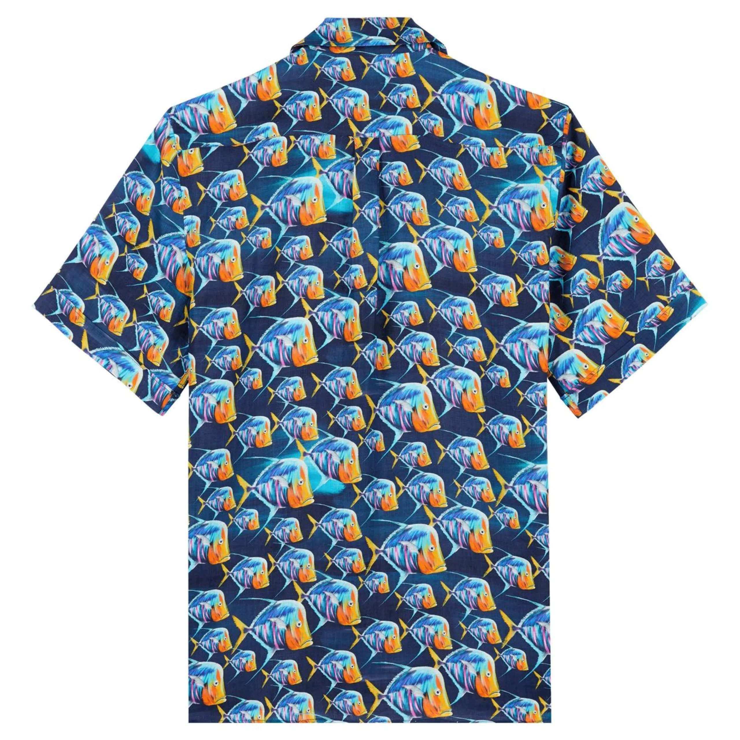 Homme Vilebrequin Chemises^Chemise Bowling En Lin Homme Piranhas
