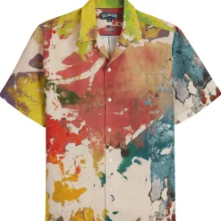 Homme Vilebrequin Chemises^Chemise Bowling En Lin Homme Gra - X John M Armleder
