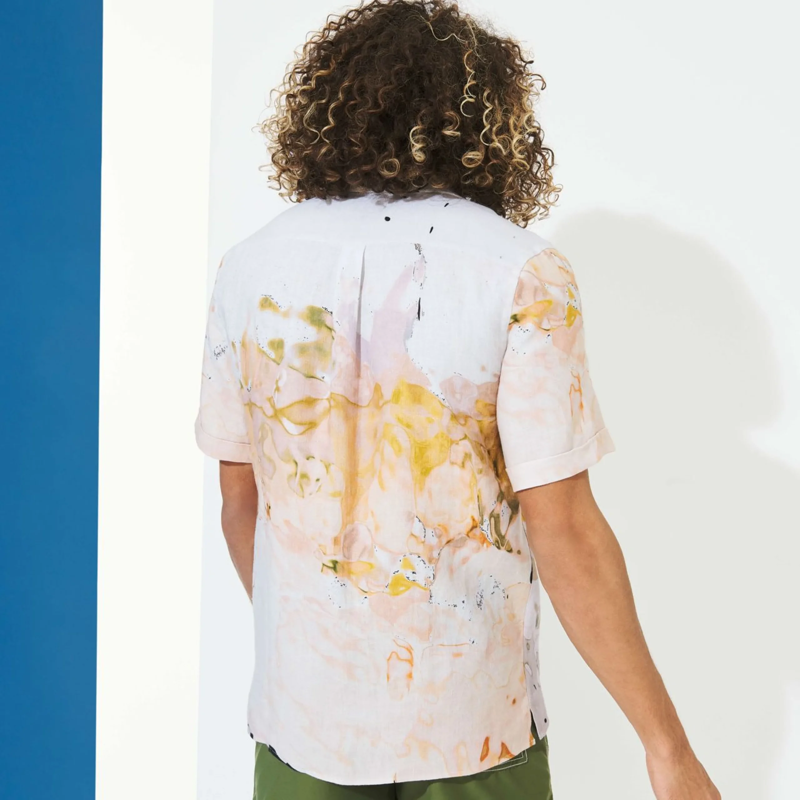 Homme Vilebrequin Chemises^Chemise Bowling En Lin Homme Distortive Water - X Highsnobiety