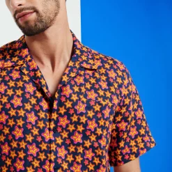 Homme Vilebrequin Chemises^Chemise Bowling En Lin Stars Gift Homme