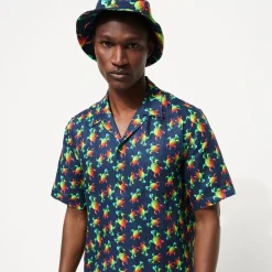 Homme Vilebrequin Chemises^Chemise Bowling Lin Homme Tortues Rainbow Multicolor - X Kenny Scharf