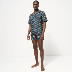 Homme Vilebrequin Chemises^Chemise Bowling Lin Homme Tortues Rainbow Multicolor - X Kenny Scharf