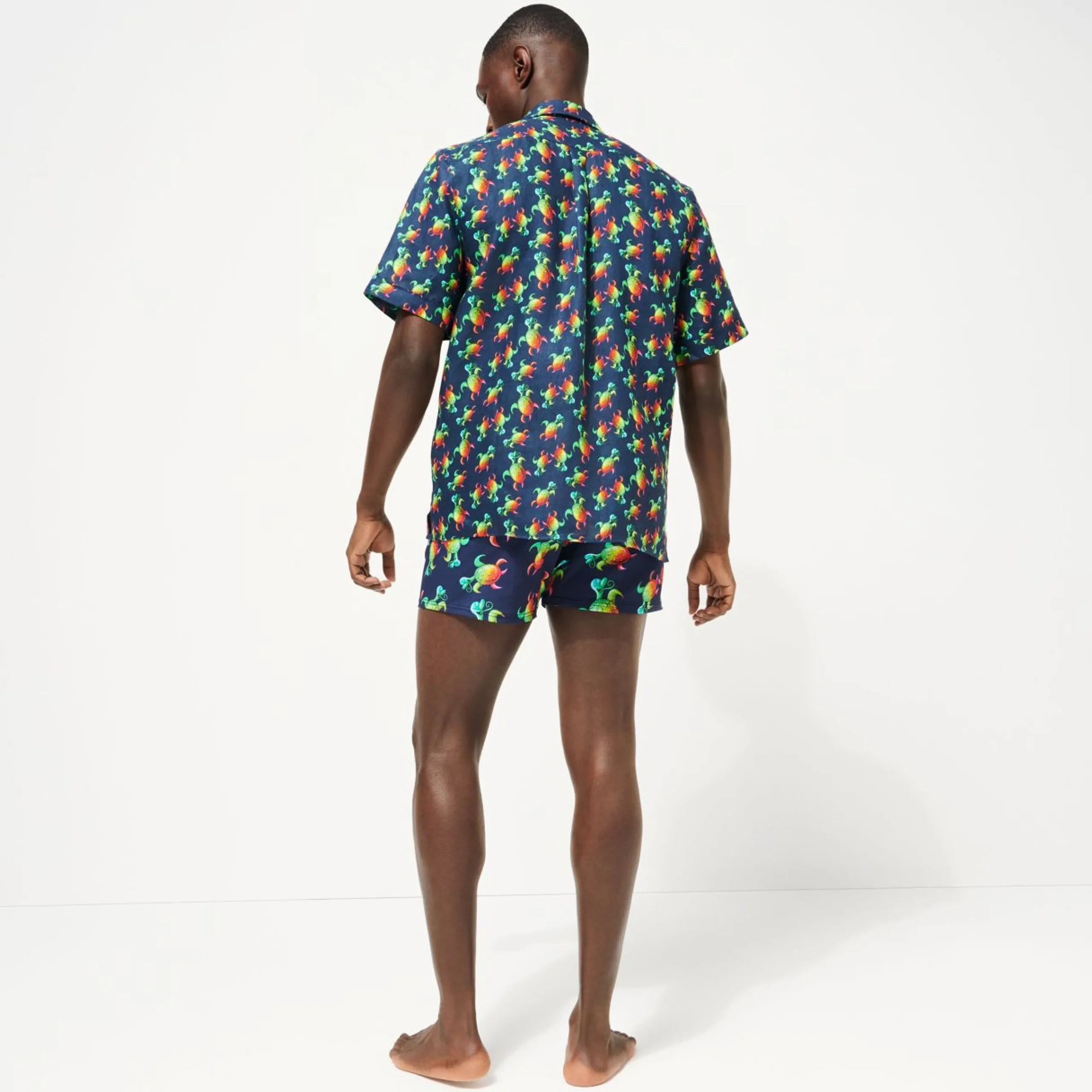 Homme Vilebrequin Chemises^Chemise Bowling Lin Homme Tortues Rainbow Multicolor - X Kenny Scharf