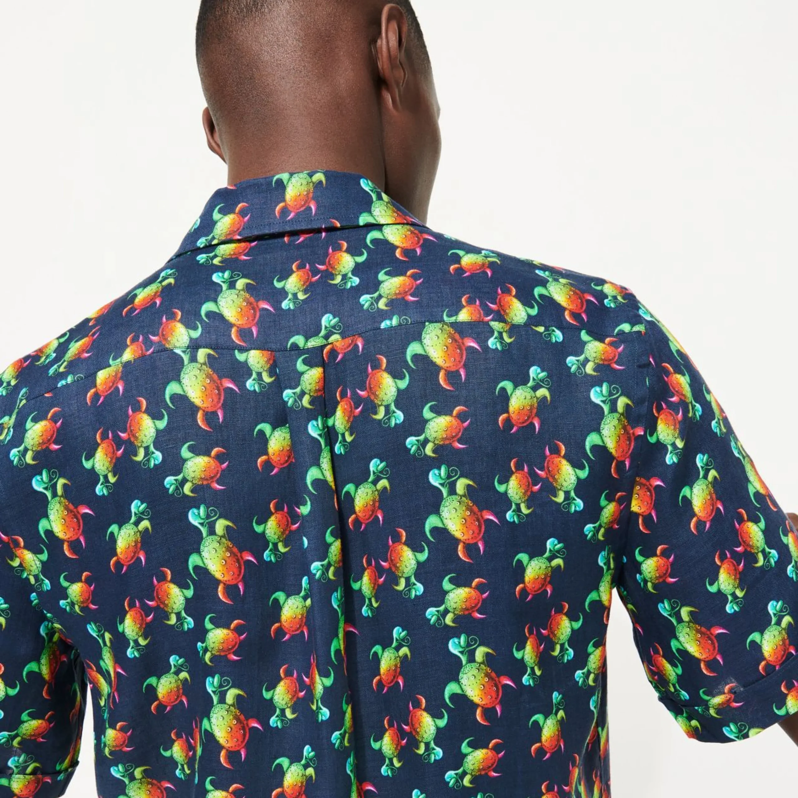 Homme Vilebrequin Chemises^Chemise Bowling Lin Homme Tortues Rainbow Multicolor - X Kenny Scharf