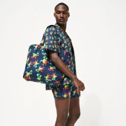 Homme Vilebrequin Chemises^Chemise Bowling Lin Homme Tortues Rainbow Multicolor - X Kenny Scharf