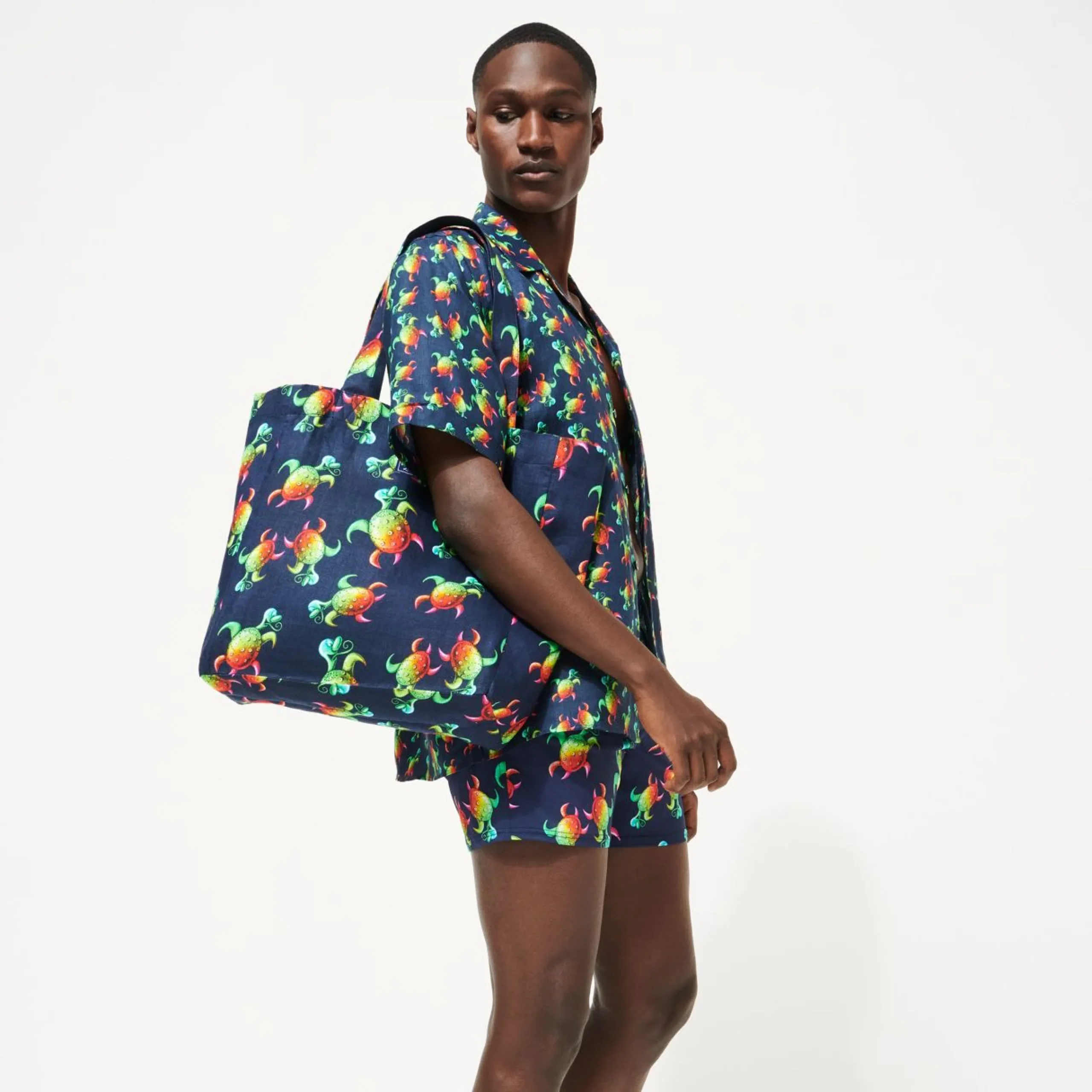 Homme Vilebrequin Chemises^Chemise Bowling Lin Homme Tortues Rainbow Multicolor - X Kenny Scharf