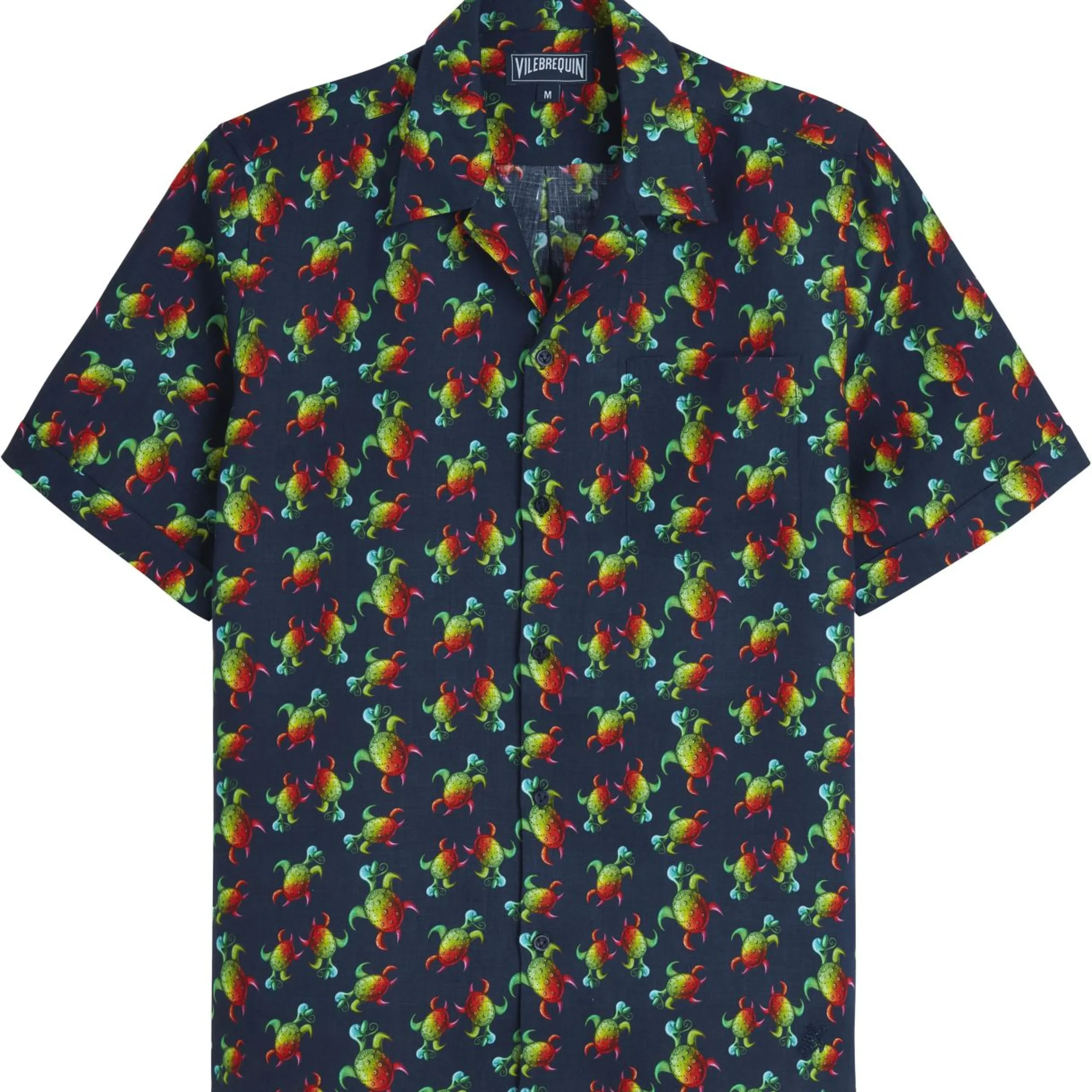 Homme Vilebrequin Chemises^Chemise Bowling Lin Homme Tortues Rainbow Multicolor - X Kenny Scharf