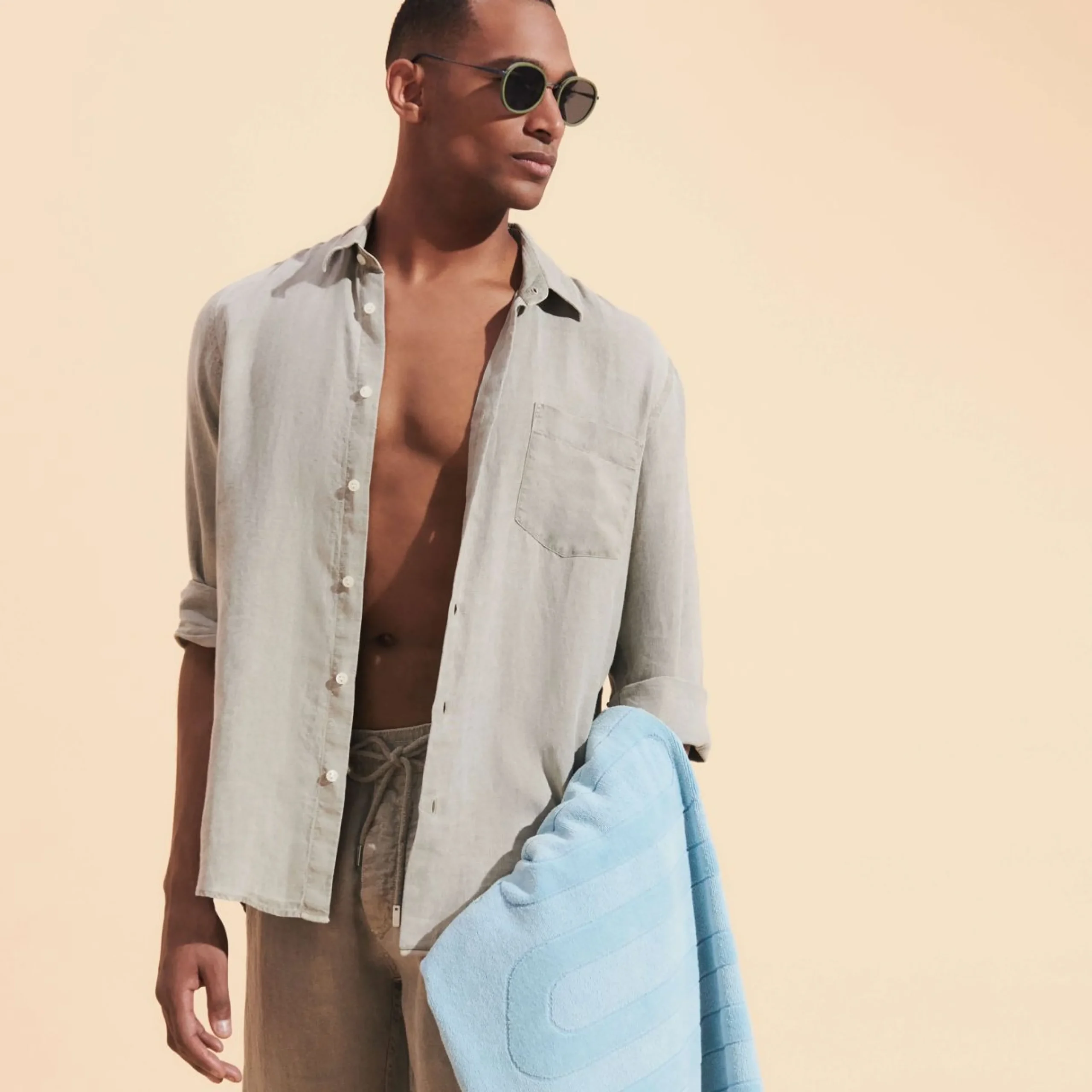 Homme Vilebrequin Chemises^Chemise En Lin Homme Uni
