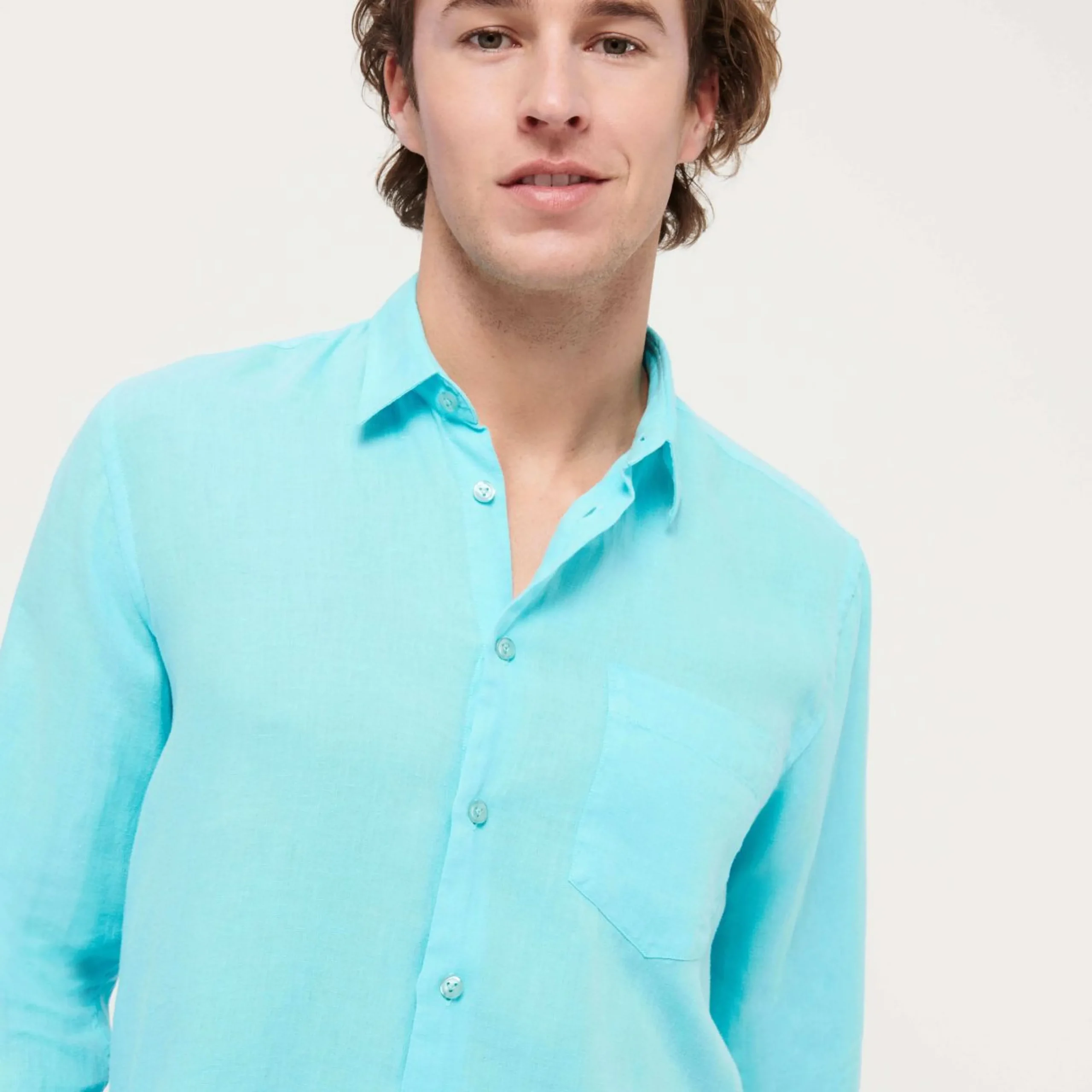 Homme Vilebrequin Chemises^Chemise En Lin Homme Unie