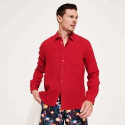 Homme Vilebrequin Chemises^Chemise En Lin Homme Unie