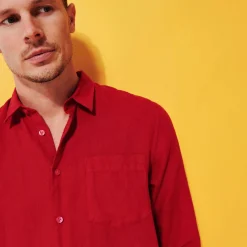 Homme Vilebrequin Chemises^Chemise En Lin Homme Unie