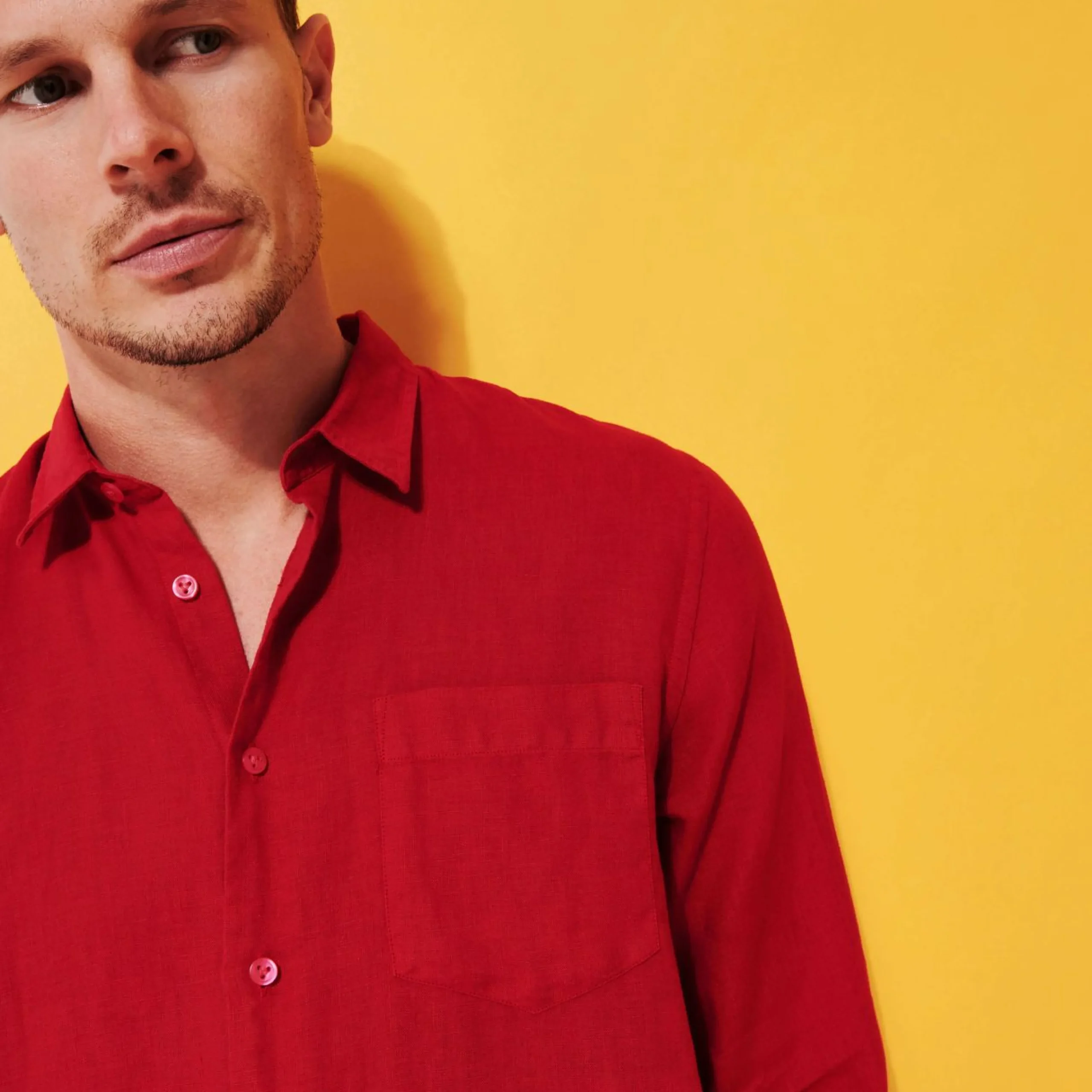 Homme Vilebrequin Chemises^Chemise En Lin Homme Unie