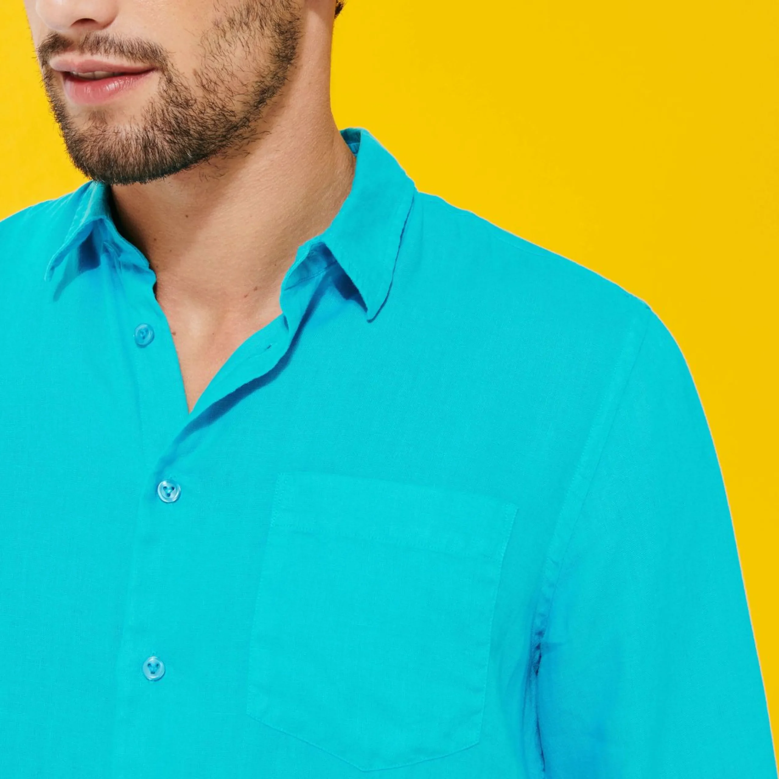 Homme Vilebrequin Chemises^Chemise En Lin Homme Unie