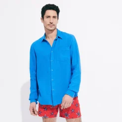 Homme Vilebrequin Chemises^Chemise En Lin Homme Unie