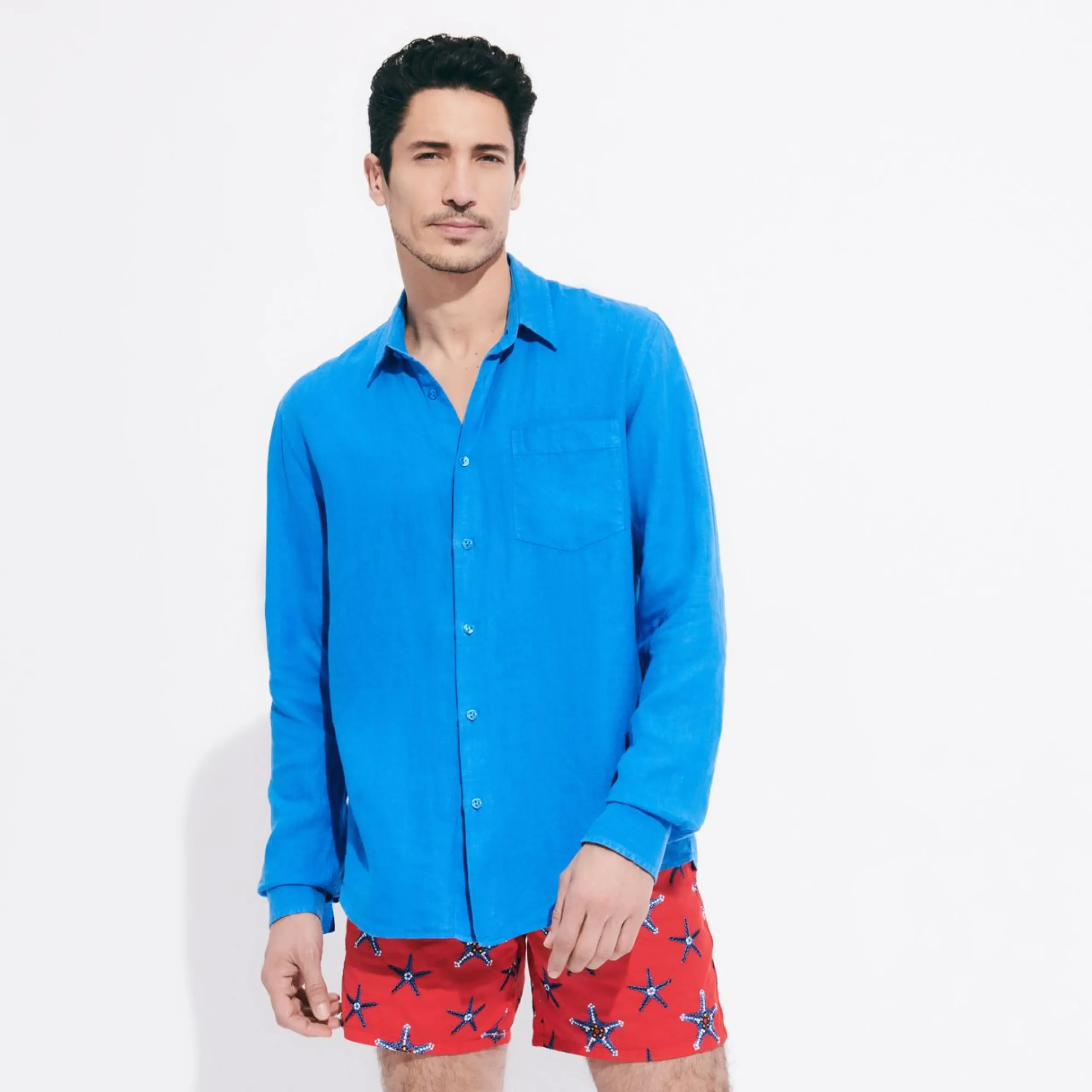 Homme Vilebrequin Chemises^Chemise En Lin Homme Unie