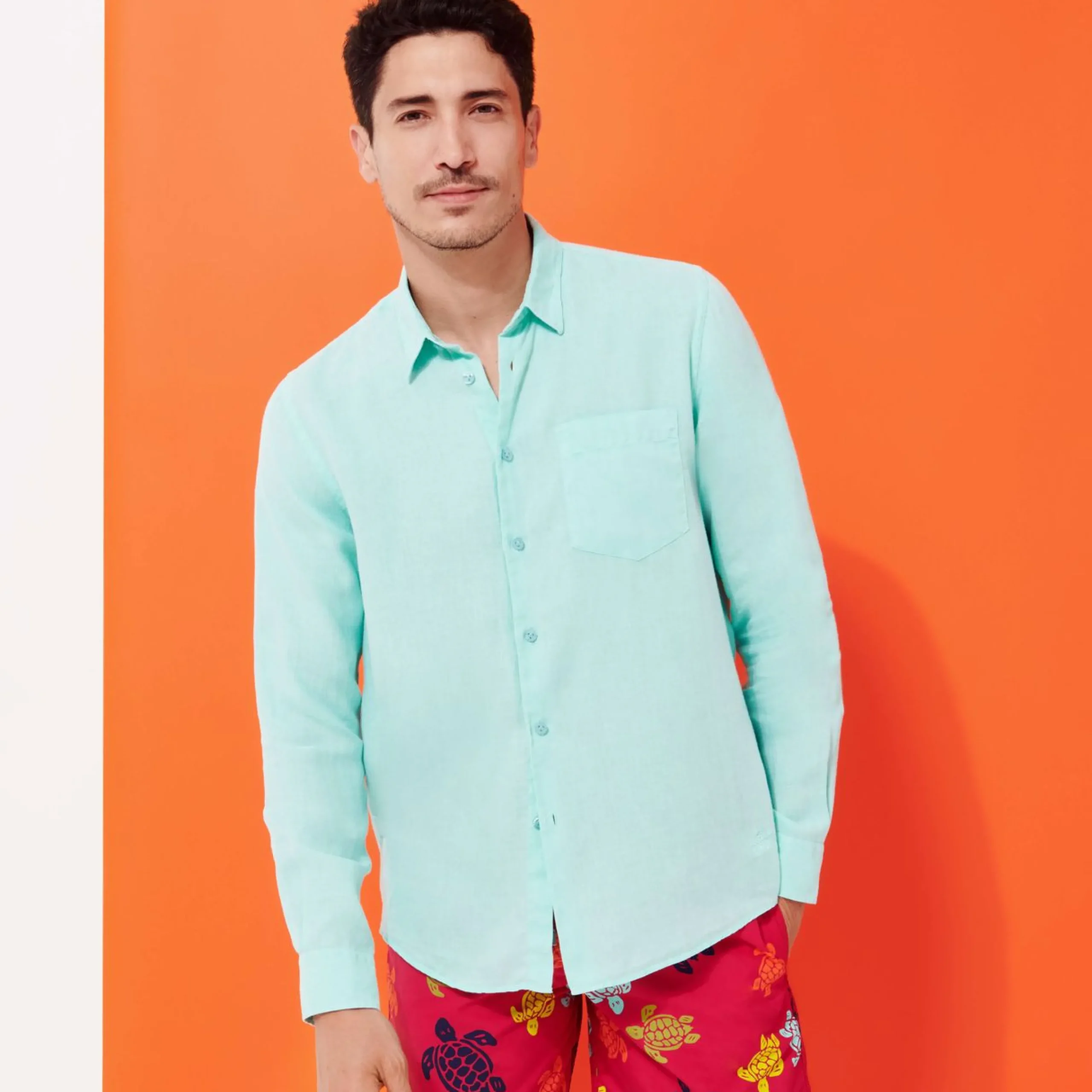 Homme Vilebrequin Chemises^Chemise En Lin Homme Unie