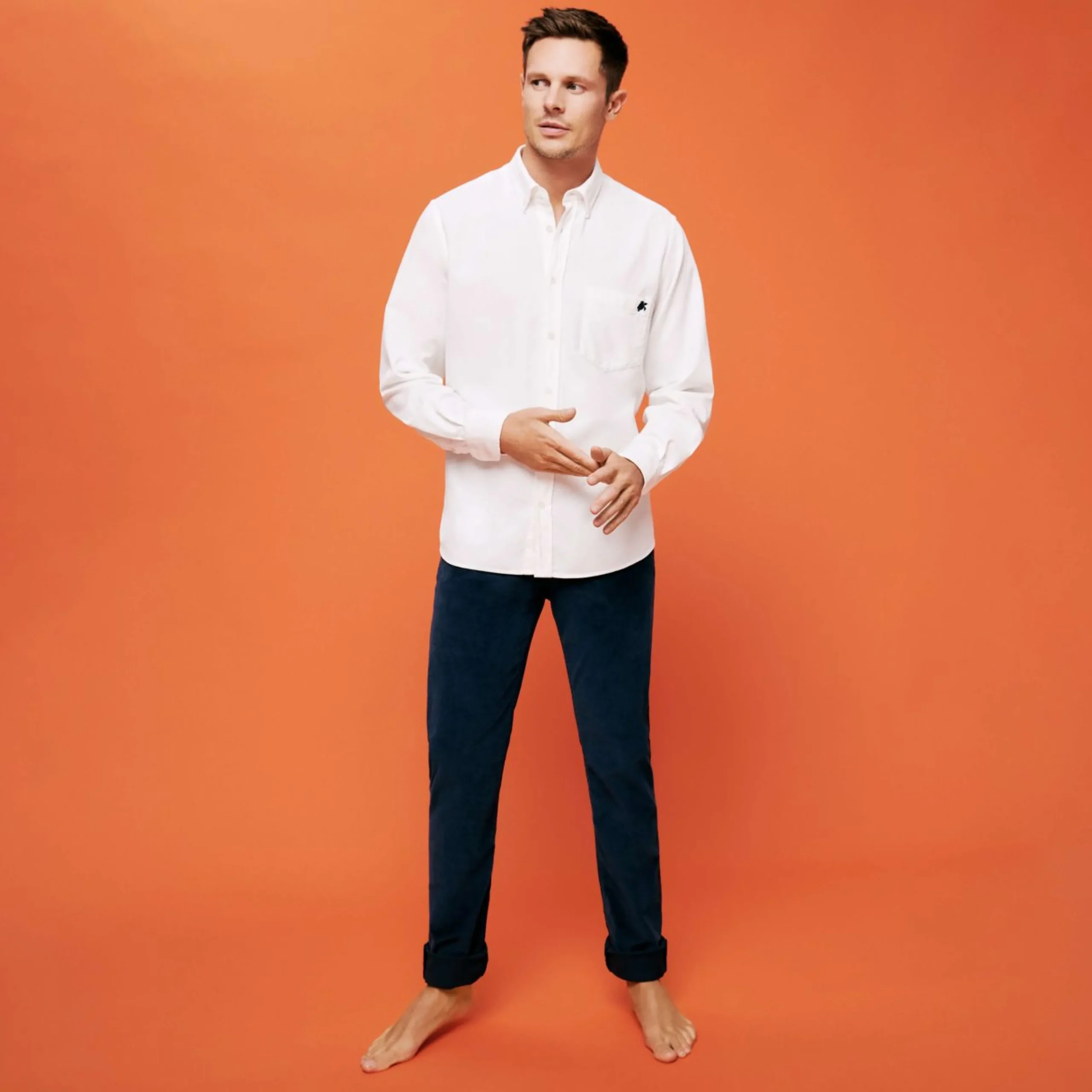 Homme Vilebrequin Chemises^Chemise En Velours Deux Milleraies Homme Uni