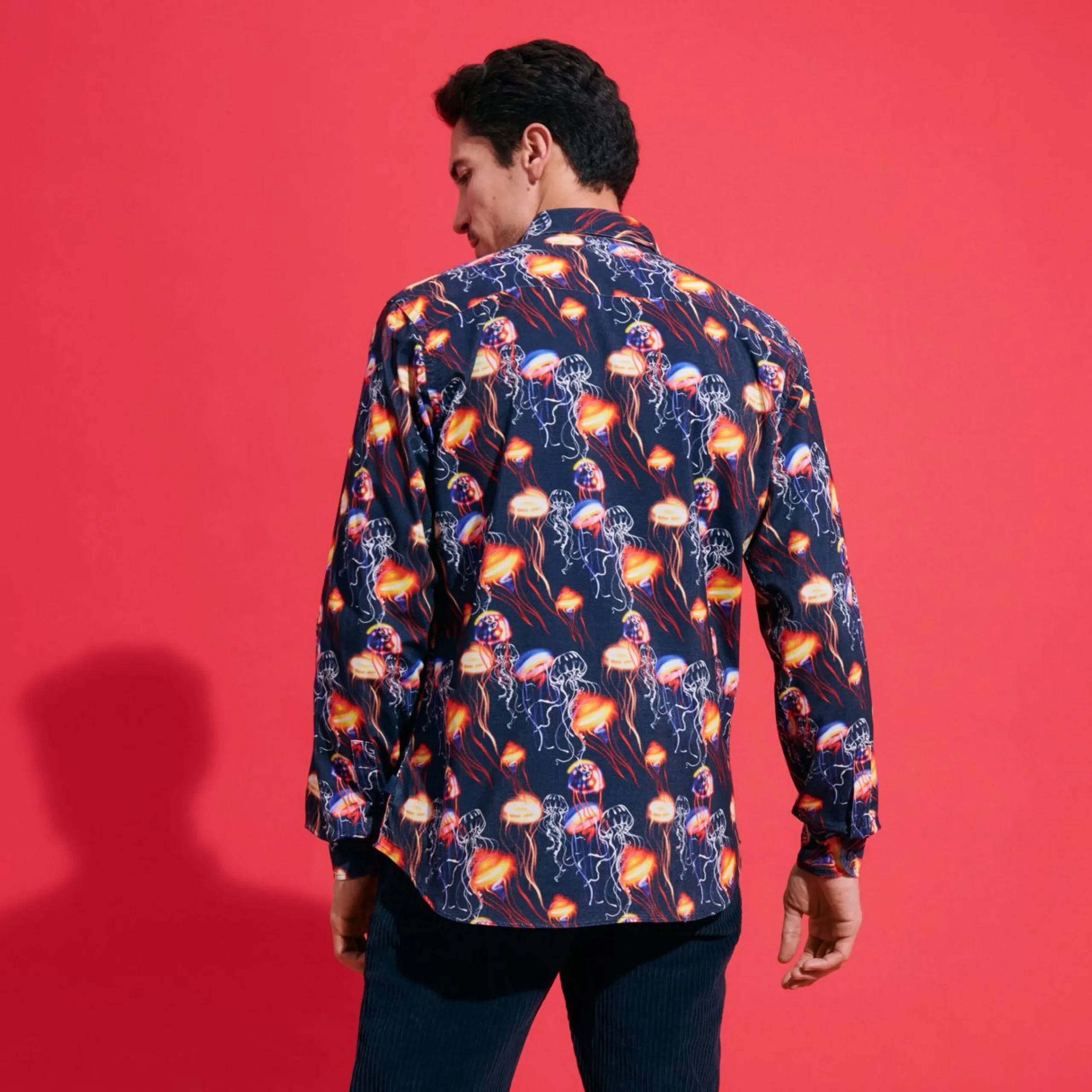 Homme Vilebrequin Chemises^Chemise En Velours Deux Milleraies Homme Neo Medusa
