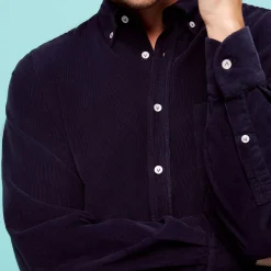 Homme Vilebrequin Chemises^Chemise En Velours Deux Milleraies Homme Uni