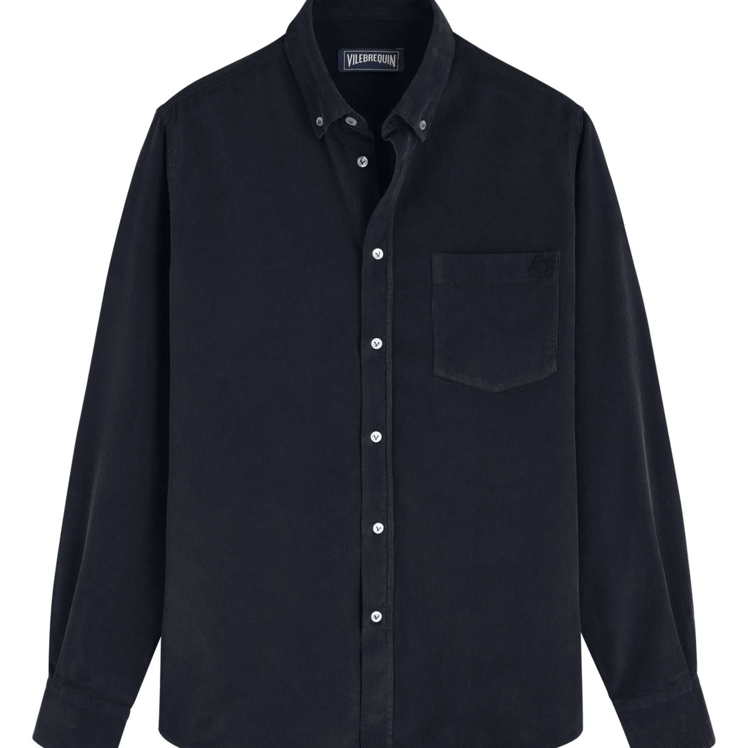 Homme Vilebrequin Chemises^Chemise En Velours Deux Milleraies Homme Uni