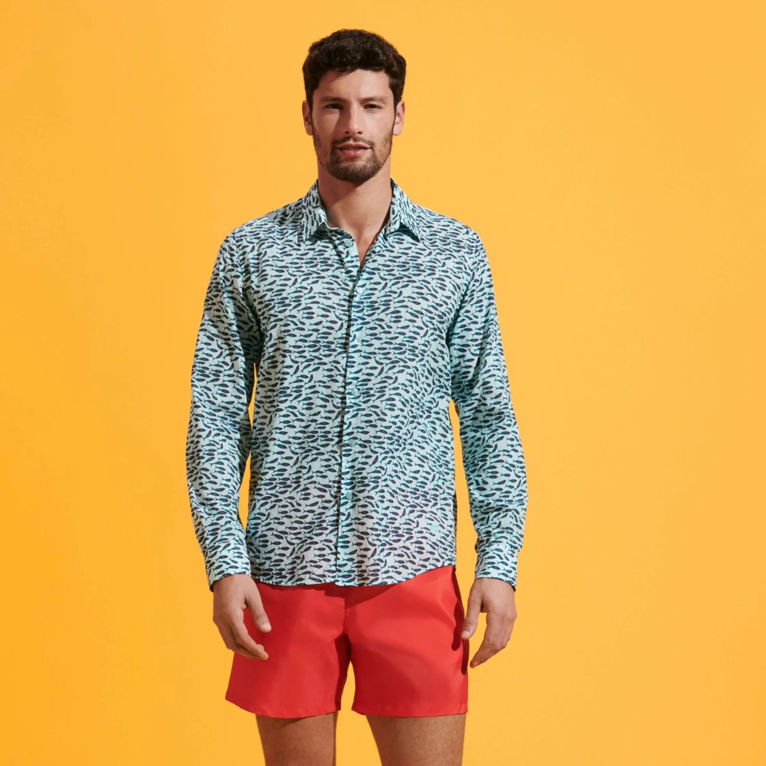 Femme Vilebrequin Chemises^Chemise En Voile De Coton Organique Unisexe Gulf Stream