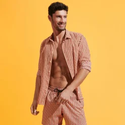 Femme Vilebrequin Chemises^Chemise En Voile De Coton Organique Unisexe Micro Mouettes