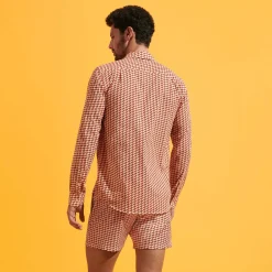 Femme Vilebrequin Chemises^Chemise En Voile De Coton Organique Unisexe Micro Mouettes