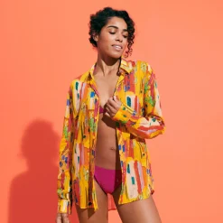 Femme Vilebrequin Chemises^Chemise En Voile De Coton Organique Unisexe Sunny Streets