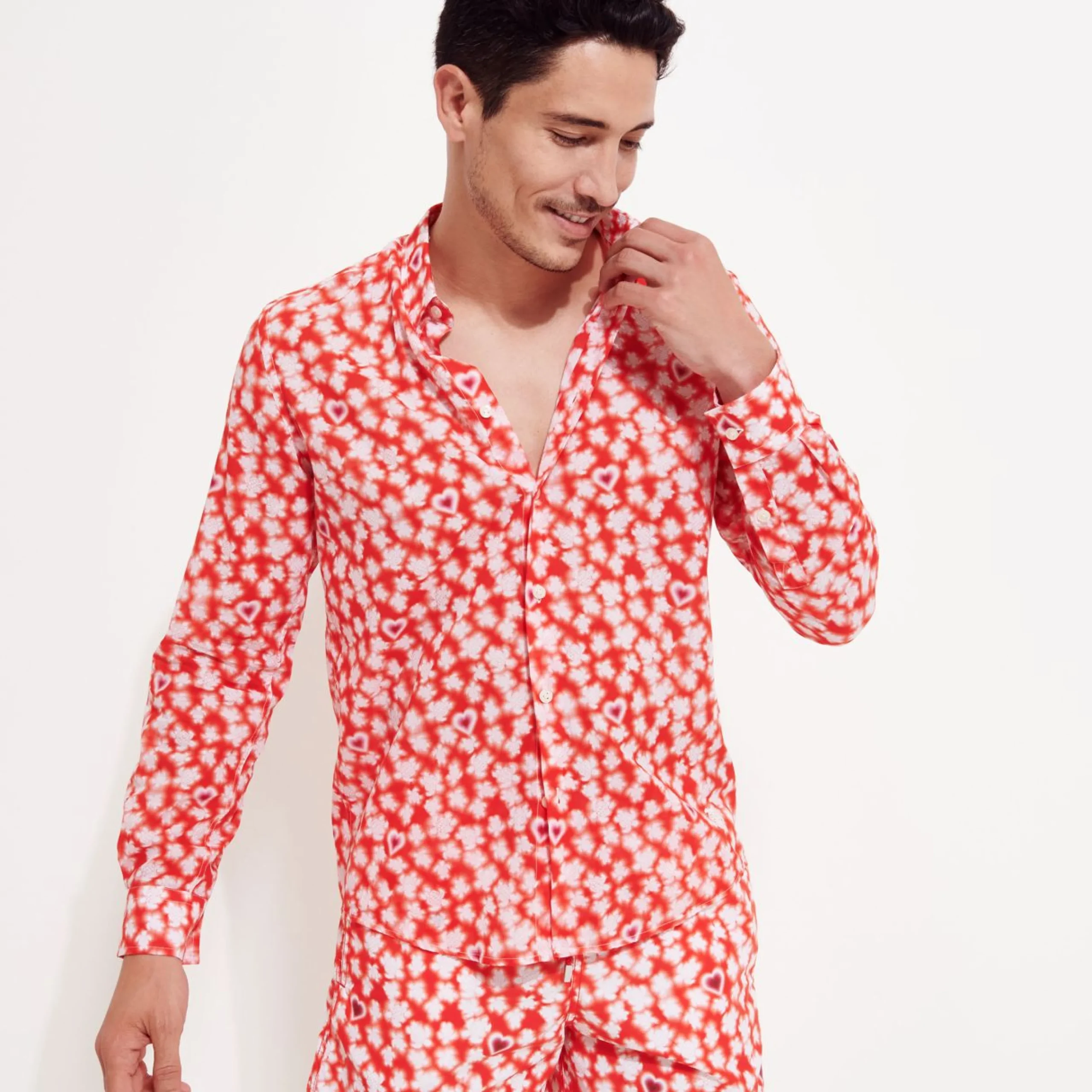 Homme Vilebrequin Chemises^Chemise Legere Unisexe En Voile De Coton Attrape Coeur