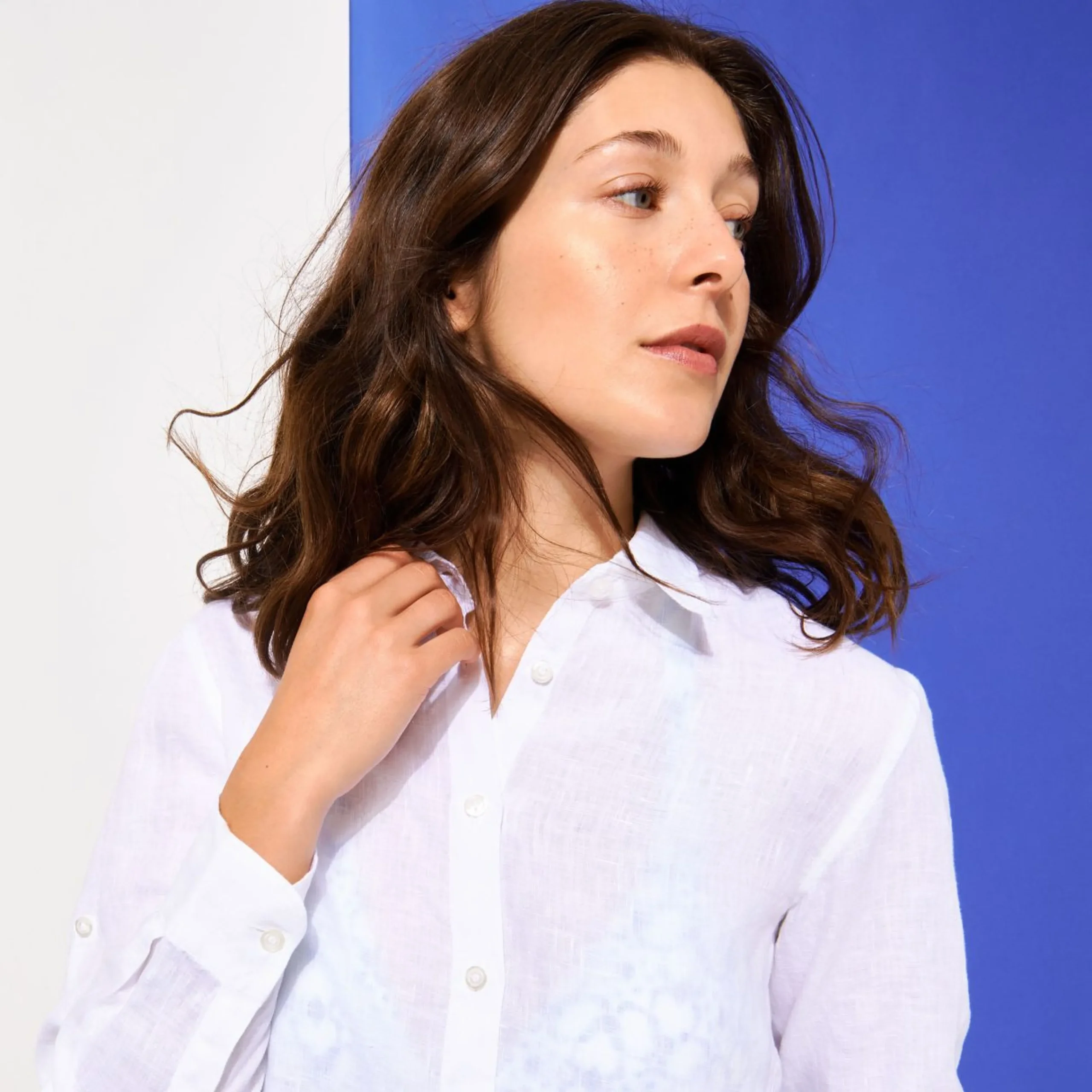Femme Vilebrequin Chemises^Chemise Manches Longues En Lin Femme Unie