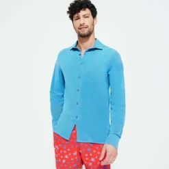Homme Vilebrequin Chemises^Chemise Pique De Coton Changeant Homme