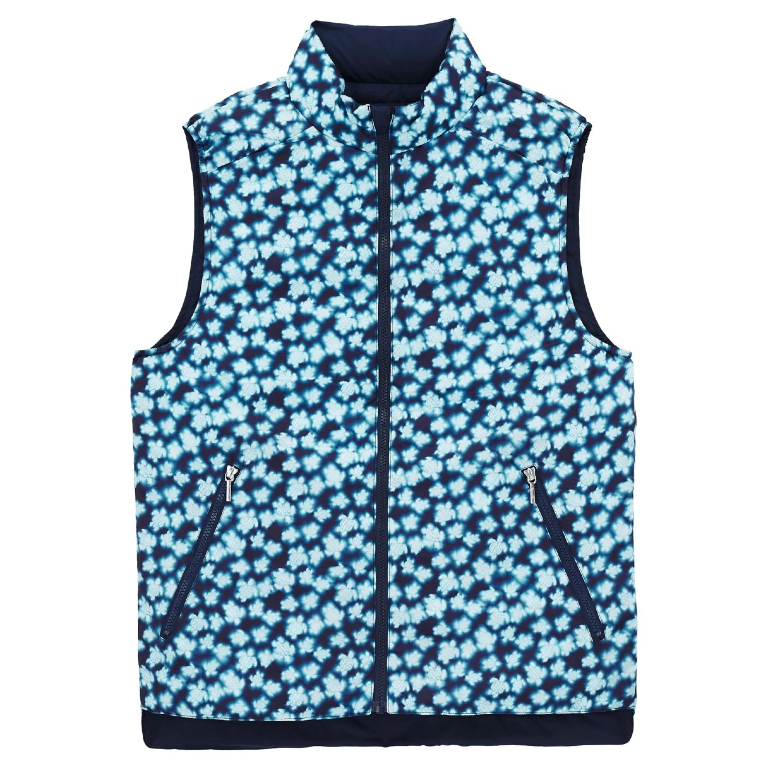 Femme Vilebrequin Vestes^Doudoune Sans Manches Reversible Unisexe Blurred Turtles