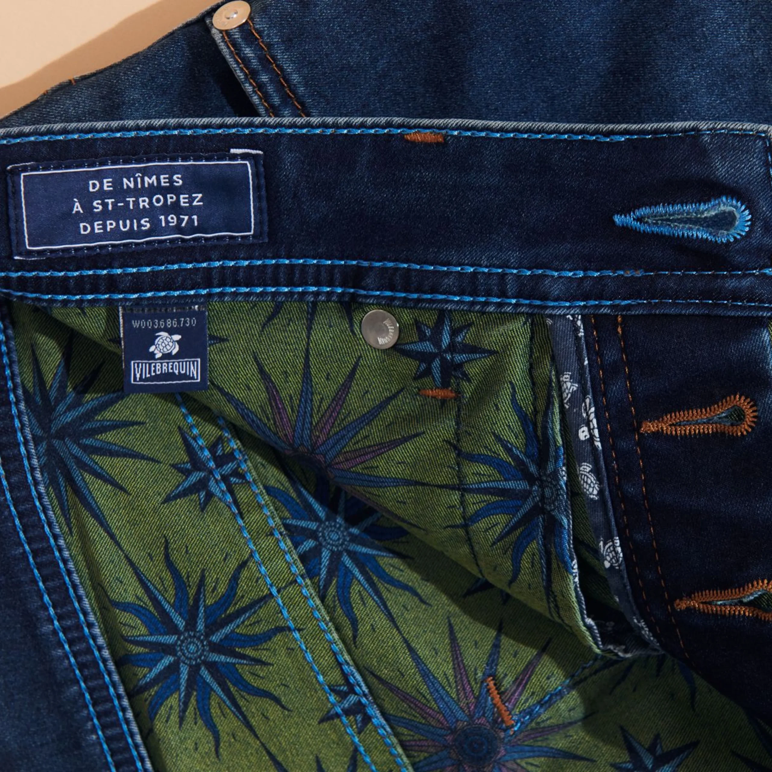 Homme Vilebrequin Pantalons^Jeans 5 Poches Homme Imprime Sud