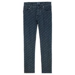 Homme Vilebrequin Pantalons^Jeans 5 Poches Homme Imprime Micro Turtles Corrosion