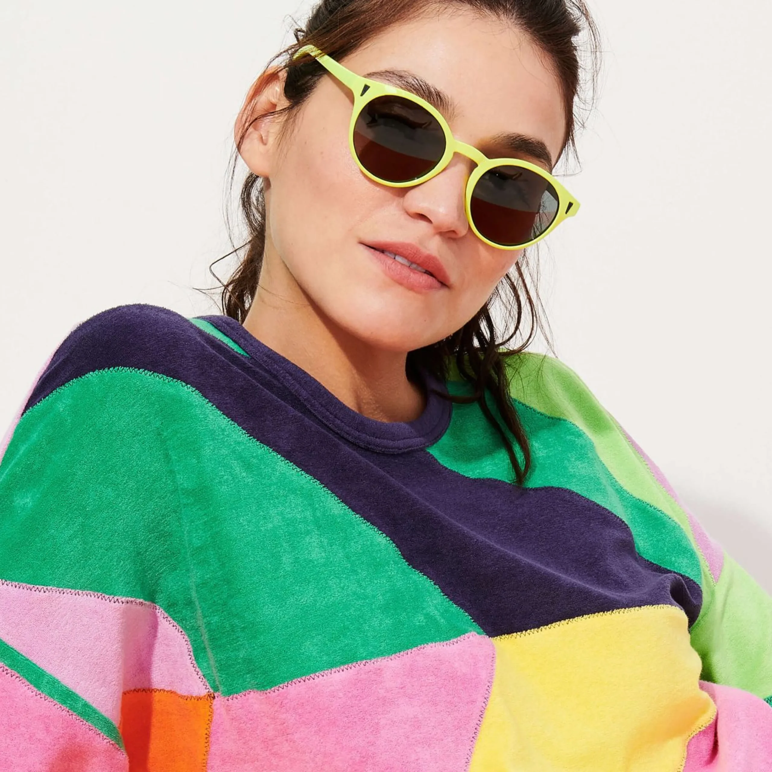 Femme Vilebrequin Lunettes De Soleil^Lunettes De Soleil Flottantes Vertes Unies