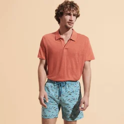 Homme Vilebrequin Le Père & Fils^Maillot De Bain Brodé Homme Gulf Stream - Edition Limitee