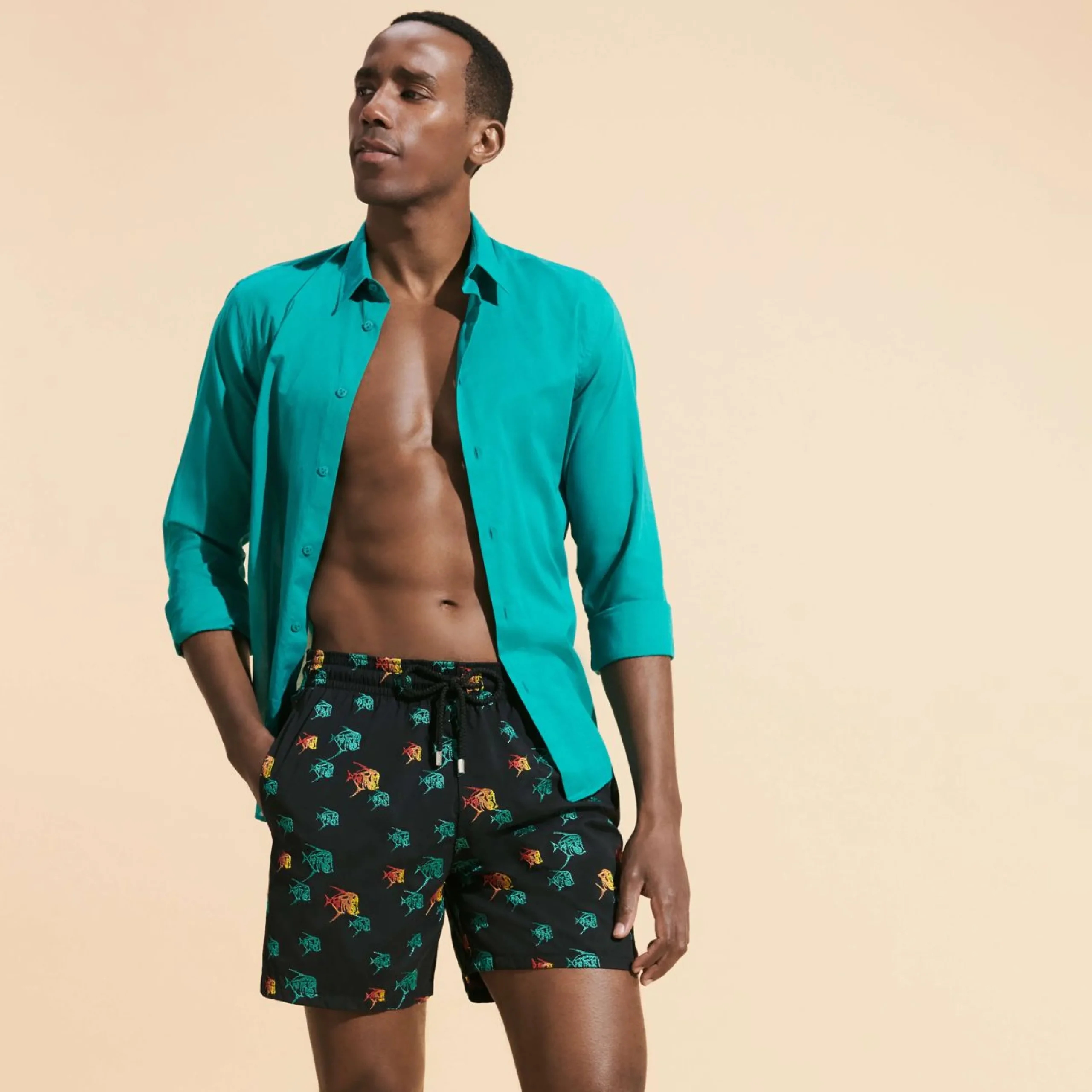 Homme Vilebrequin Le Brodé^Maillot De Bain Brodé Homme Piranhas - Edition Limitee