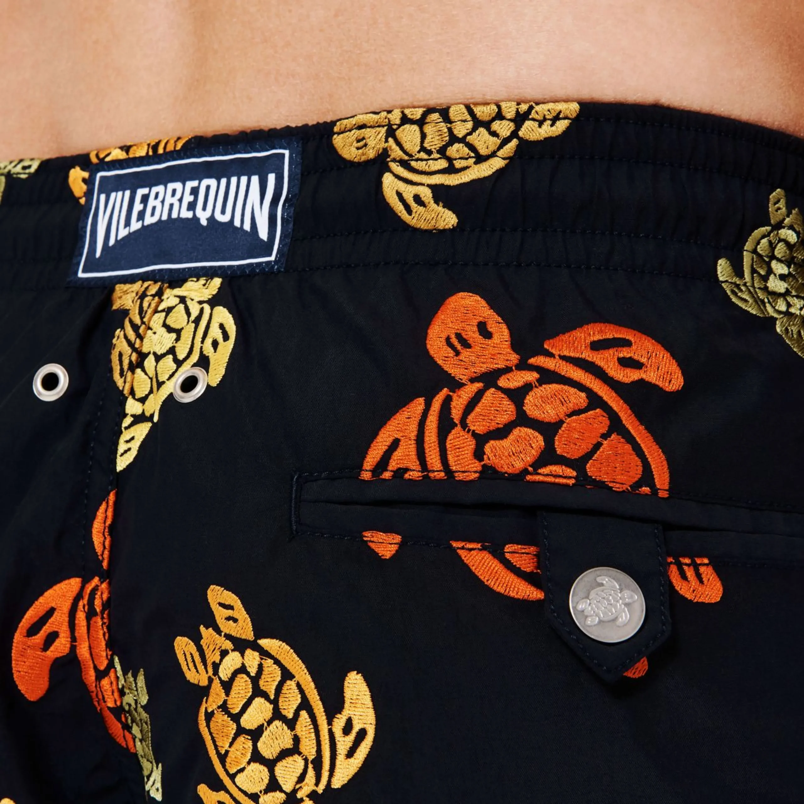 Homme Vilebrequin Le Brodé^Maillot De Bain Brodé Homme Ronde Des Tortues - Edition Limitee