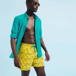 Homme Vilebrequin Le Père & Fils^Maillot De Bain Brodé Homme Gulf Stream - Edition Limitee