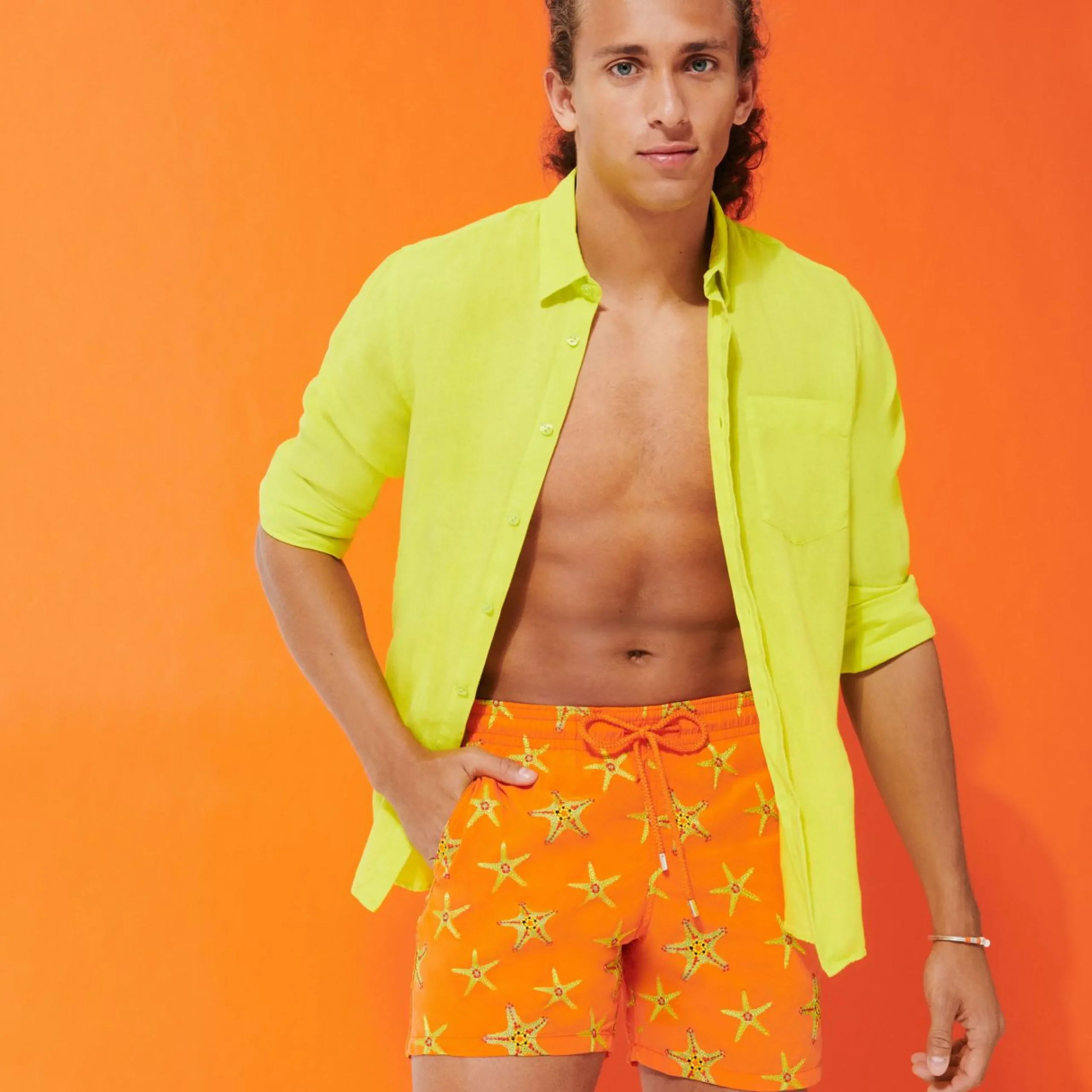 Homme Vilebrequin Le Brodé^Maillot De Bain Brodé Homme Starfish Dance - Edition Limitee