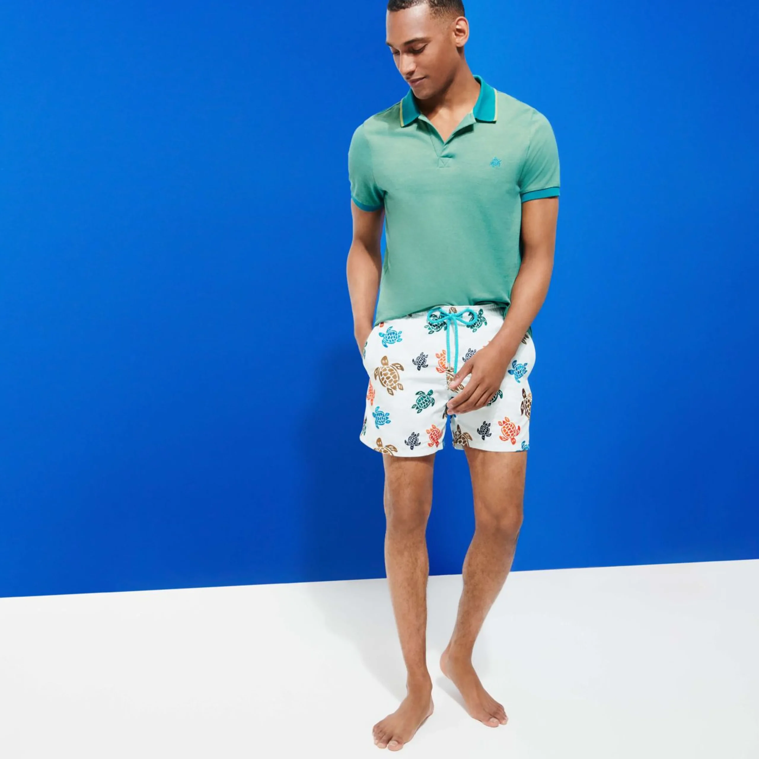 Homme Vilebrequin Le Brodé^Maillot De Bain Brodé Homme Ronde Des Tortues - Edition Limitee