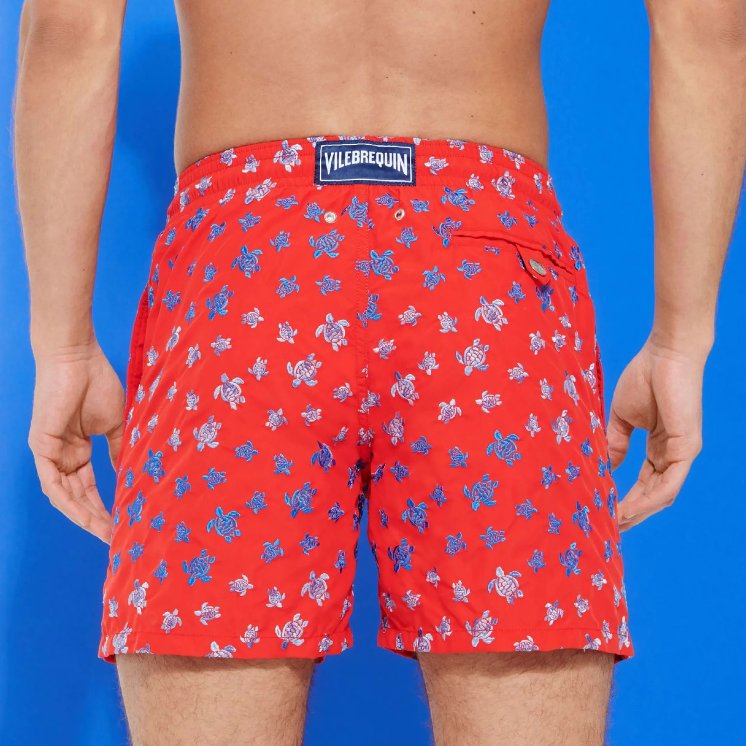 Homme Vilebrequin Le Brodé^Maillot De Bain Brodé Homme Micro Ronde Des Tortues - Edition Limitee