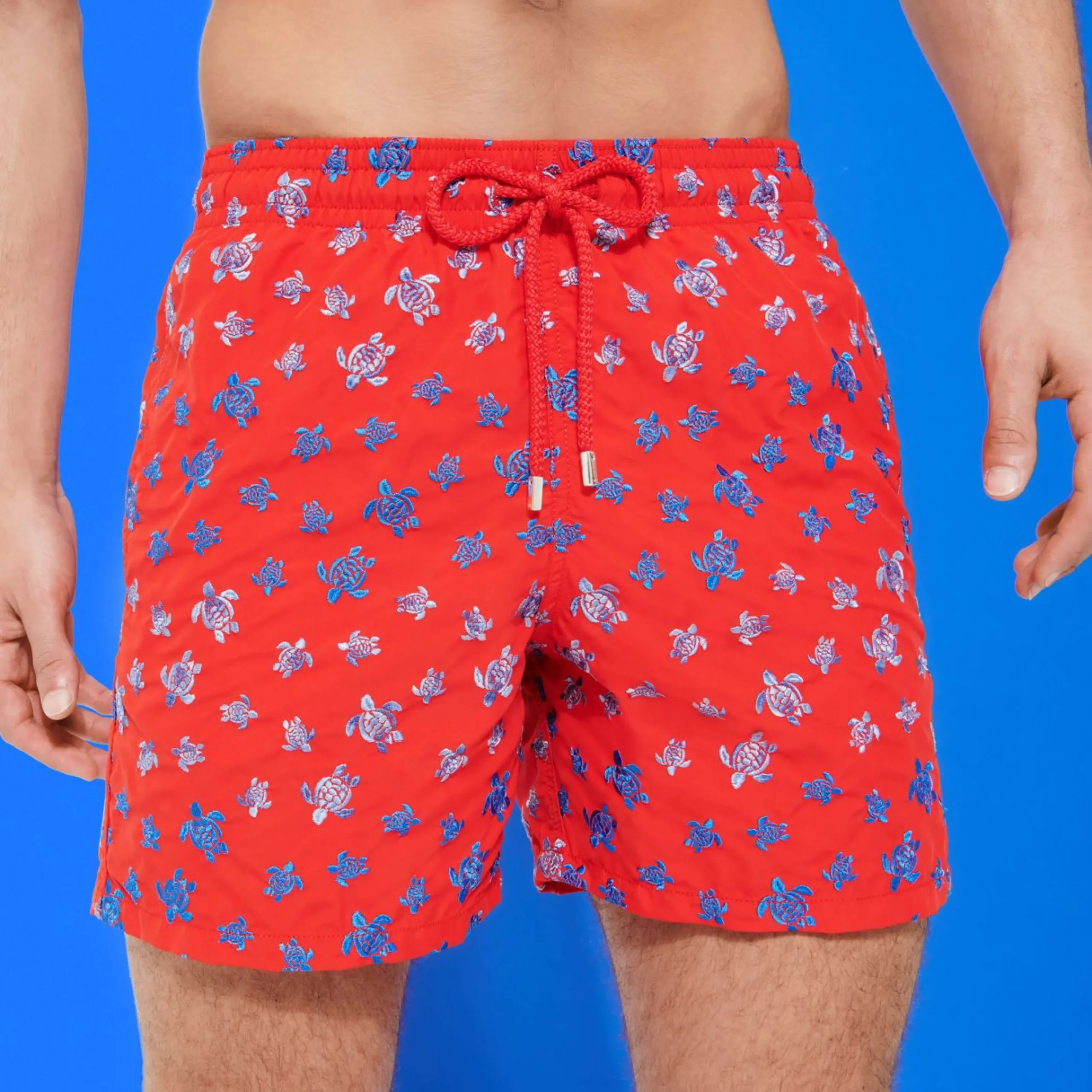 Homme Vilebrequin Le Brodé^Maillot De Bain Brodé Homme Micro Ronde Des Tortues - Edition Limitee