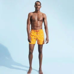 Homme Vilebrequin Le Brodé^Maillot De Bain Brodé Homme Micro Ronde Des Tortues Rainbow - Edition Limitee