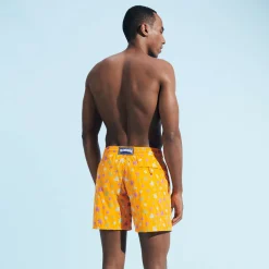 Homme Vilebrequin Le Brodé^Maillot De Bain Brodé Homme Micro Ronde Des Tortues Rainbow - Edition Limitee