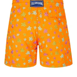 Homme Vilebrequin Le Brodé^Maillot De Bain Brodé Homme Micro Ronde Des Tortues Rainbow - Edition Limitee