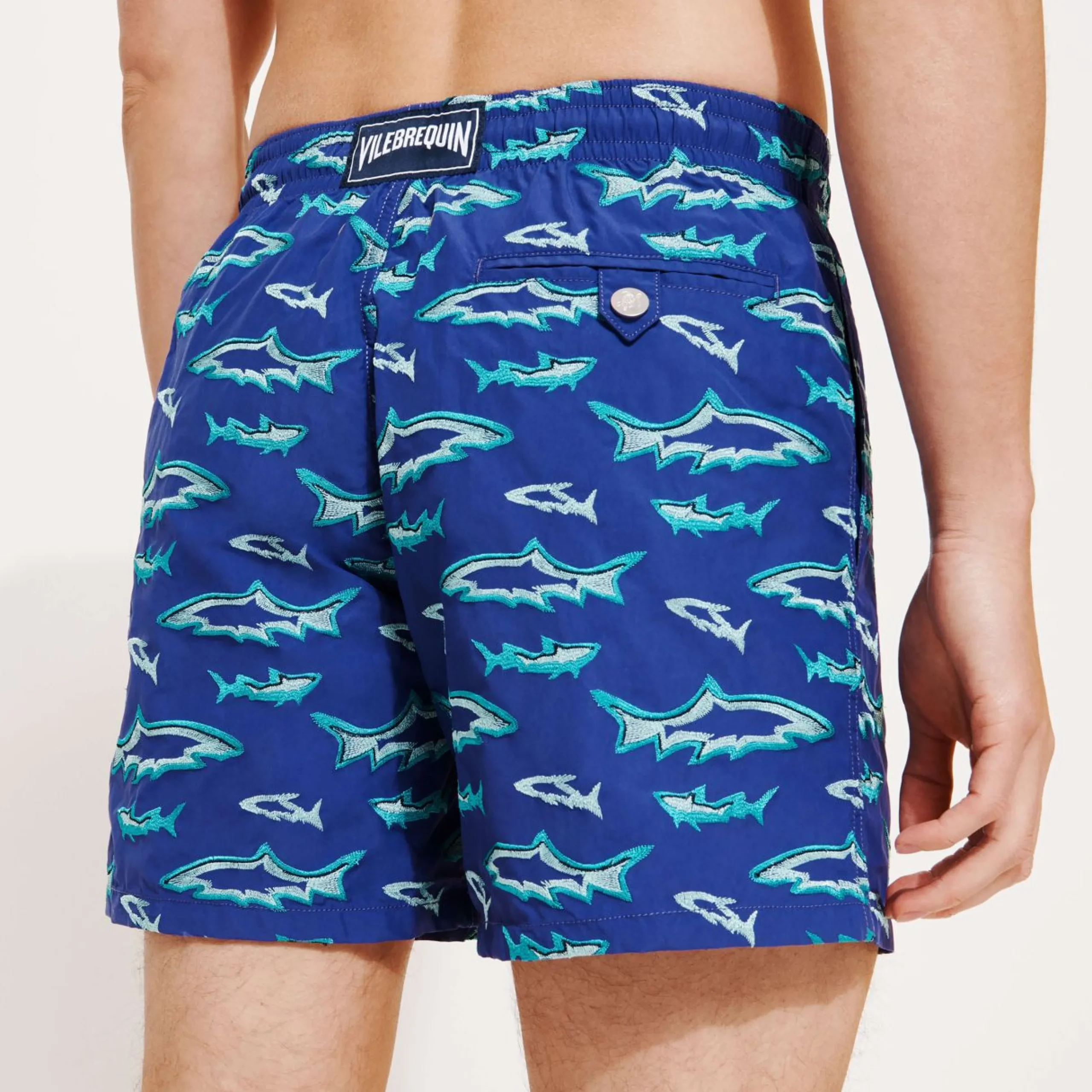 Homme Vilebrequin Le Brodé^Maillot De Bain Brodé Homme Requins 3D - Edition Limitee