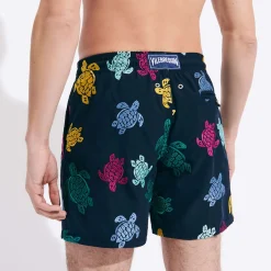 Homme Vilebrequin Le Brodé^Maillot De Bain Brodé Homme Ronde Tortues Multicolores - Edition Limitee